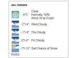 Weather Forecast for Chrome, pop-up overlay details