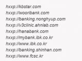 List of South Korean bank websites targeted by the cybercriminals