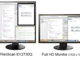 EIZO FlexScan EV2730Q next to full HD display