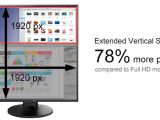 EIZO FlexScan EV2730Q has 78% more pixels