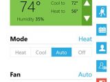 The app can adjust the climate control system