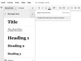Paragraph styles in the Google Docs document editor are now customizable and persistent