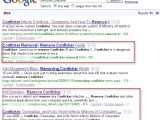 Example of Google search result poisoning