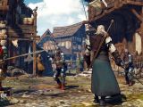 Fight enemies in The Witcher 3