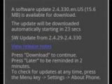 DROID 2 Global Update page