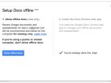 Enabling offline mode in Google Docs