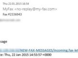 Sample of malicious e-fax notification