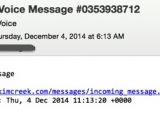 Sample of phishing message delivering Upatre malware dropper