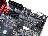 EVGA SR-X dual LGA 2011 motherboard - DIP switches and storage ports