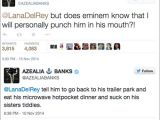 Azealia Banks wasn’t amused, offered Eminem to return the favor
