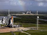 Endeavor and Atlantis are seen here occupying both launch pads at the KSC, in this 2008 file photo
