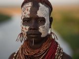 Karo people use body painting to intimidate their adversaries