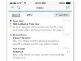 Microsoft Outlook on iOS inbox