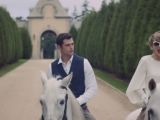 Sean and Taylor go horseback riding on the premises of her castle