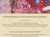 Tomorrowland ticket giveaway scam