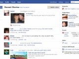 The redesigned Facebook News Feed page