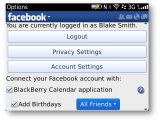 Facebook for BlackBerry 3.2
