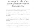 Message from Tim Cook