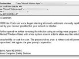 Fake conficker alert email pushing rogueware