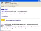 Malicious LinkedIn email with poisoned links
