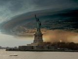This image of the Statue is combined with that of a tornado in Nebraska in May 2004, in Photoshop