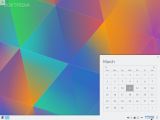 Fedora 22 Alpha KDE's integrated calendar