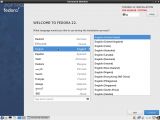The graphical installer of Fedora 22 Alpha LXDE
