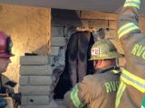 It took firefighters 2 hours to save the woman