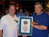 Tristan Nitot, President of Mozilla Europe, accepted and Deaves, Records Manager for Internet and Technology at Guinness World Records