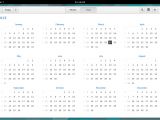 GNOME Calendar, year view