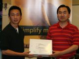 On the right is Derek Li, Systems Engineer from Asus. On the left is David He from Microsoft.