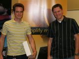 On the left is Henning Klein, Program Manager for Fujitsu. On the right is Constantine Mitschke-Collande from Microsoft.