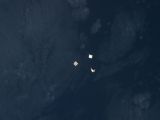 The three CubeSats floating away