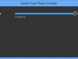 Adobe Flash Player downloads and installs the files in one seamless operation