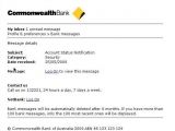 Fake Commonwealth Bank Web page used in phishing attacks