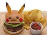 Pikachu burger and chips