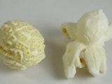 Mushroom popcorn (left) and butterfly popcorn (right)