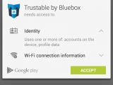 Permissions required by Trustable