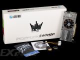 Galaxy GeForce GTX 460 HOF box with card and accessories
