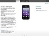 Samsung Galaxy S 4G "Coming Soon" page