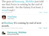 Samsung Mobile India twitter account