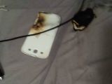 Galaxy S III bursts into flames, explodes