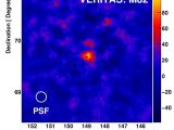 This false-color image shows the very high energy gamma-ray emission observed by VERITAS