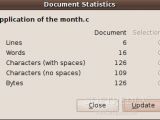 Gedit 2.28.0 Document Statistics