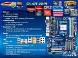 Gigabyte A75-UD4H FM1 motherboard for AMD Llano porcessors - Specifications