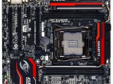 Gigabyte X99M-Gaming 5 motherboard, top view
