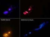 Images of the galactic system 3C321, in several light spectrums