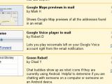 Google Maps previews in mail