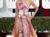 Halle Berry on the red carpet at the Golden Globes 2013