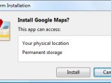 A dialog asking for permission to install a web app